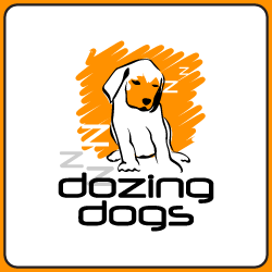 conception de logo Dozing Dogs
