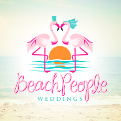 logo design Beach People Weddings