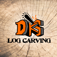 logo design DKS Log Carving