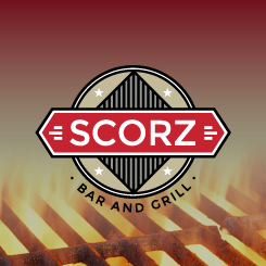 conception de logo Scorz Bar and Grill