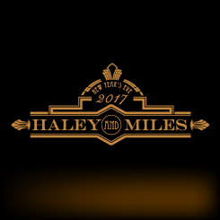 logo design Haley and Miles New Year's Eve