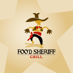 conception de logo Food Sheriff Grill