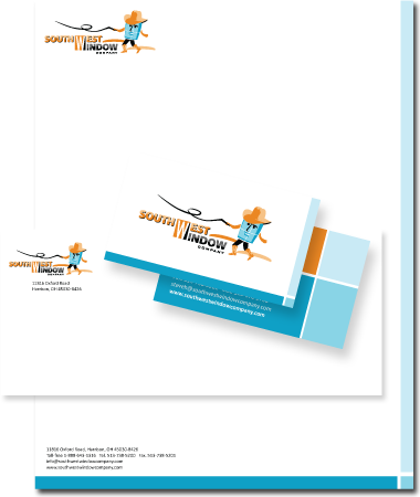 Letterhead  Logo Design on Logo Design Company   Stationery Design Southwest Window Company