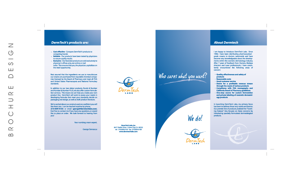 Brochure Design Dermtech