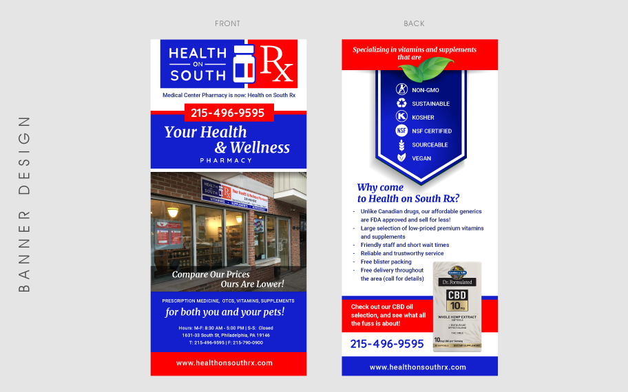 Graphic Design Health on South banner