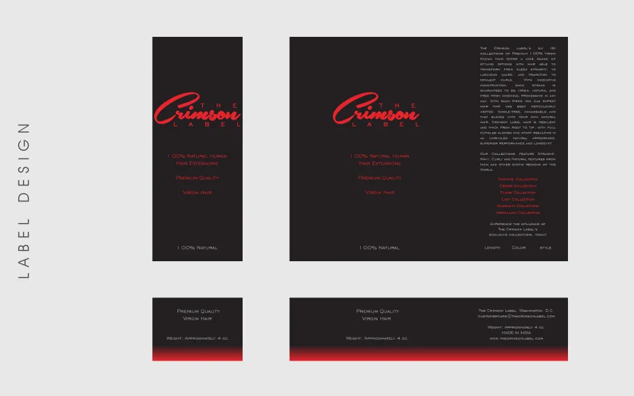 Label Design Crimson