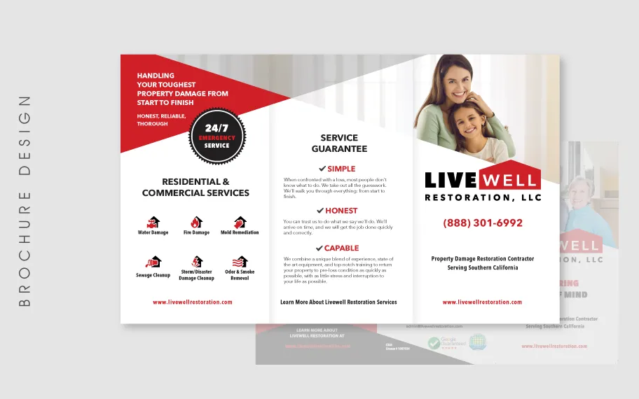 Design graphique LiveWell brochure