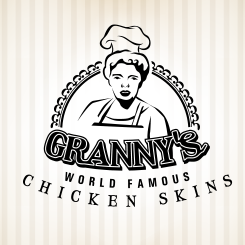 logo design Granny’s World Famous Chicken Skins