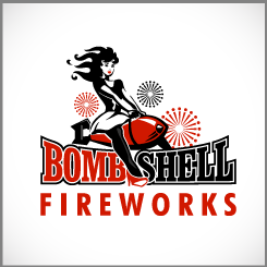 conception de logo Bombshell Fireworks