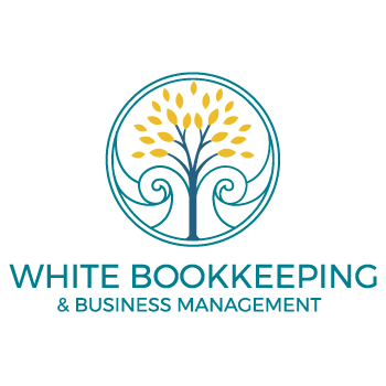 White Bookkeeping & Business Management Logo