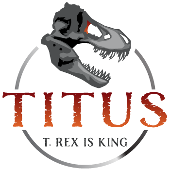 TITUS T.REX IS KING Logo