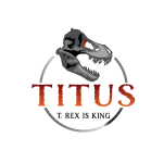 TITUS T.REX IS KING Logo