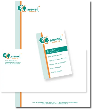 Carewell Holistic stationery design