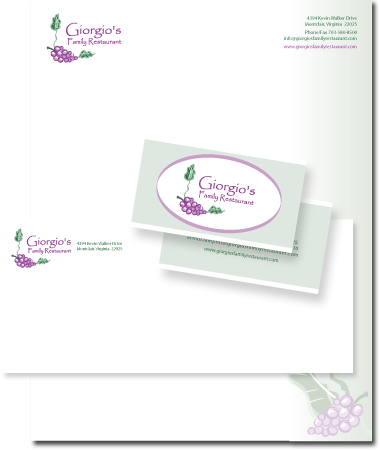 Stationery Design Giorgio's Family Restaurant