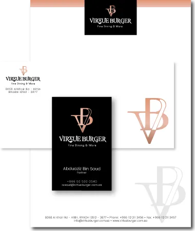 Stationery Design Virtue Burger